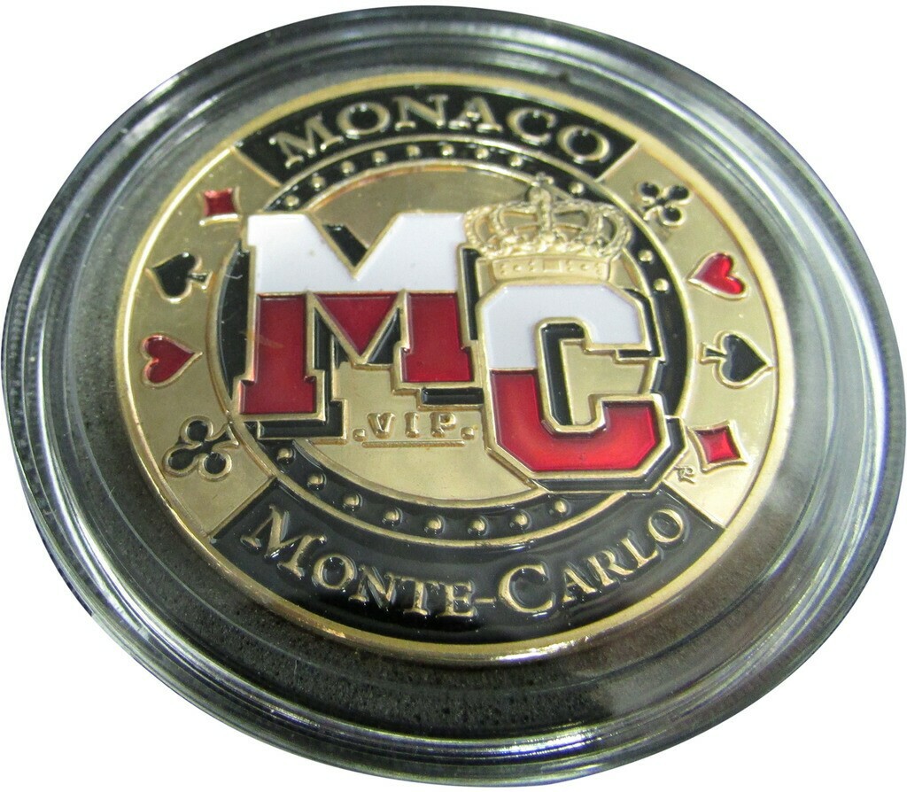 MC MONACO-MONTE CARLO gold color Poker Card Guard Protector
